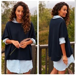 Frank & Eileen Olive Original Capelet Triple Fleece British Royal Navy Blue OS